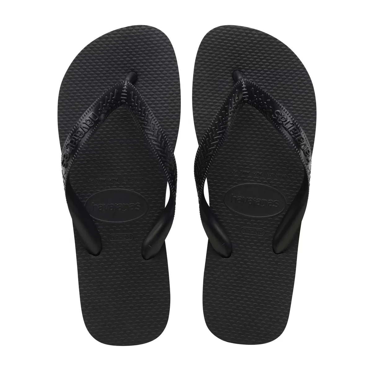 

Шлепанцы на носке унисекс Havaianas Top, чёрный