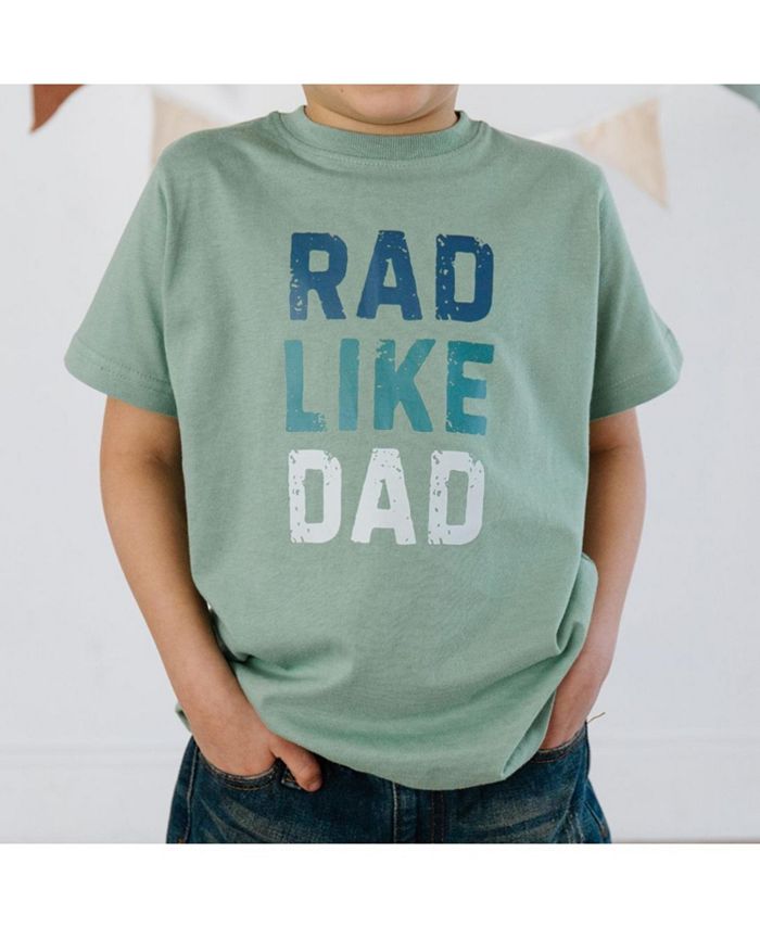 Футболка с коротким рукавом "Rad Like Dad" для мальчиков - малыши, подростки Sweet Wink, зеленый — фото 3