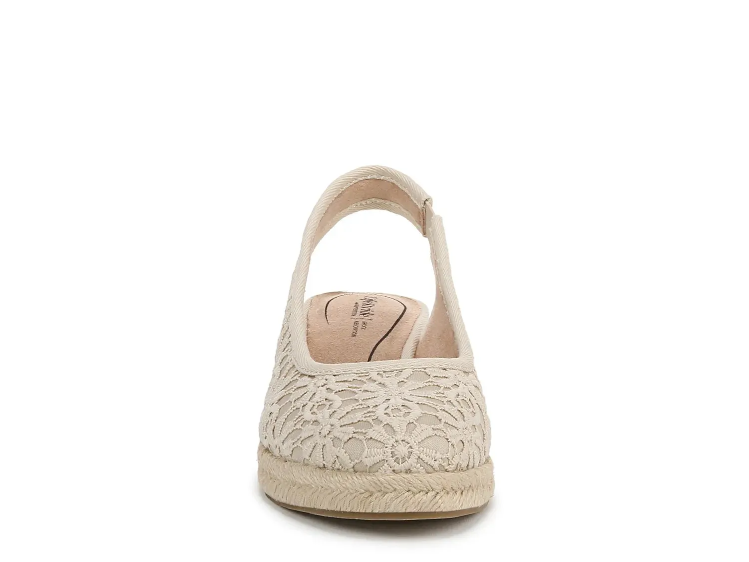 Туфли-лодочки LifeStride Kayden Espadrille на танкетке, бежевая кружевная ткань с цветочным узором — фото 2