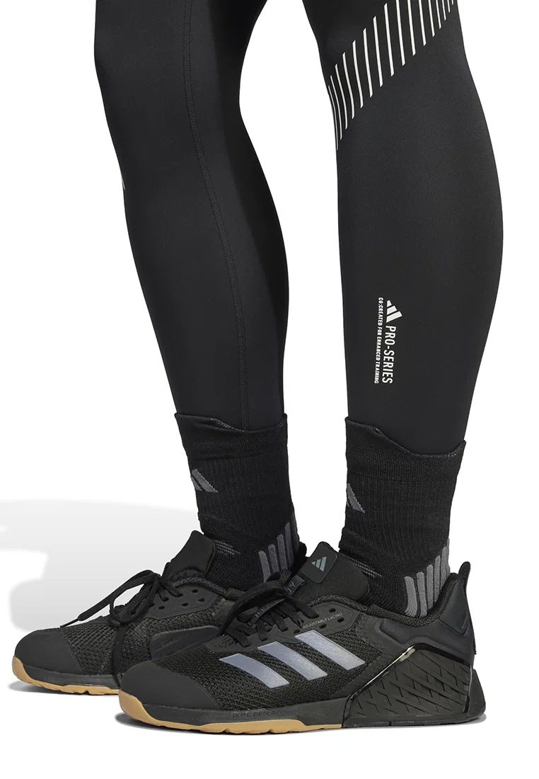 Леггинсы Optime Power 7/8, Lululemon Adidas, белый/черный — фото 4