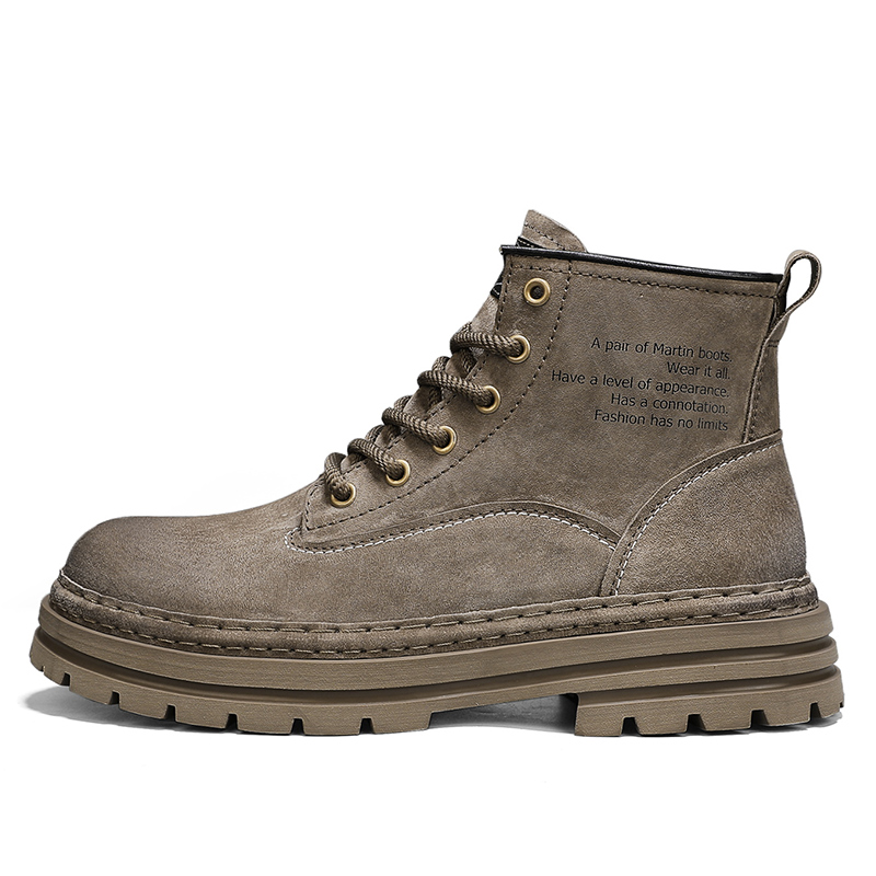 

KLAOSD Мужские ботинки Martin Boots цвета хаки, коричневый