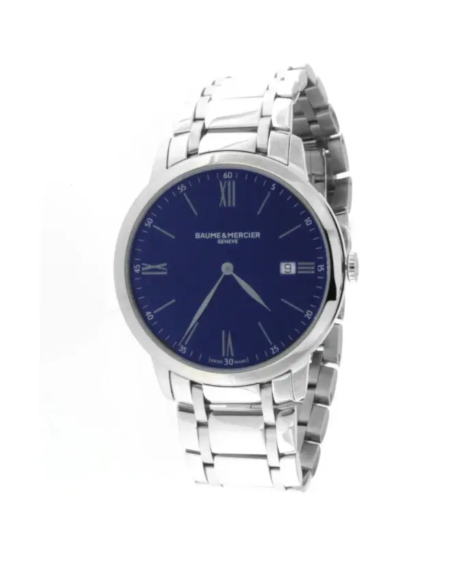 

Часы Classima 10382 кварцевые с синим циферблатом Baume Et Mercier, синий