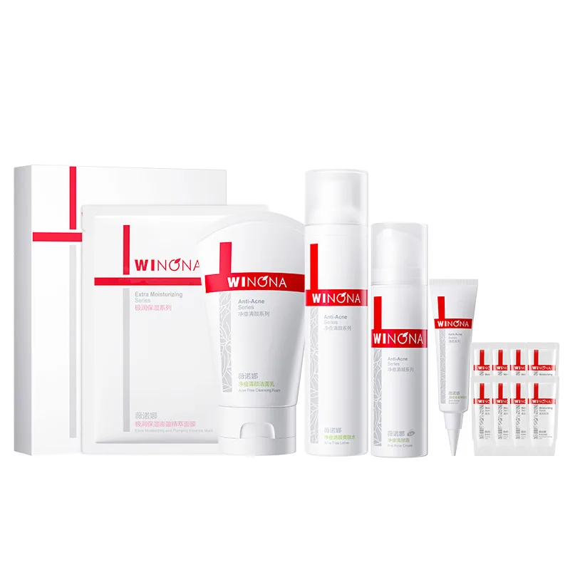 Winona Мужской набор для увлажнения и очищения кожи от акне, [13 Pcs]Acne-Fighting Cleansing Lotion & Cream Set