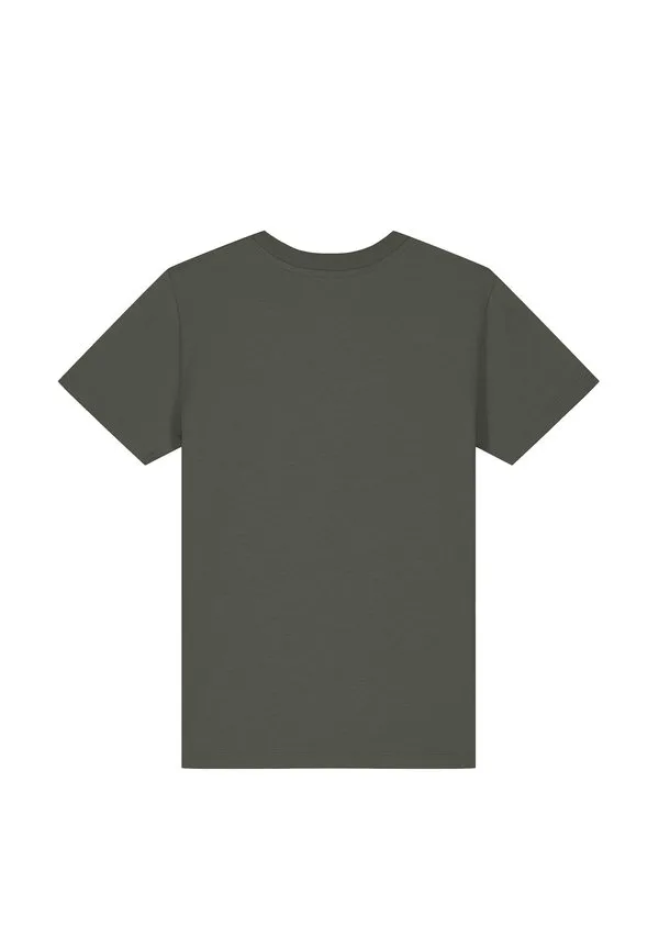 Футболка с красочным принтом совы Watapparel, Khaki — фото 2