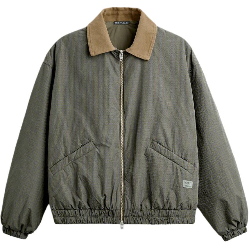 

Пуховик мужской средний хаки ZARA