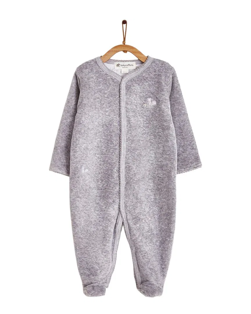 Пижама Babycottons с закрытыми ступнями, серый