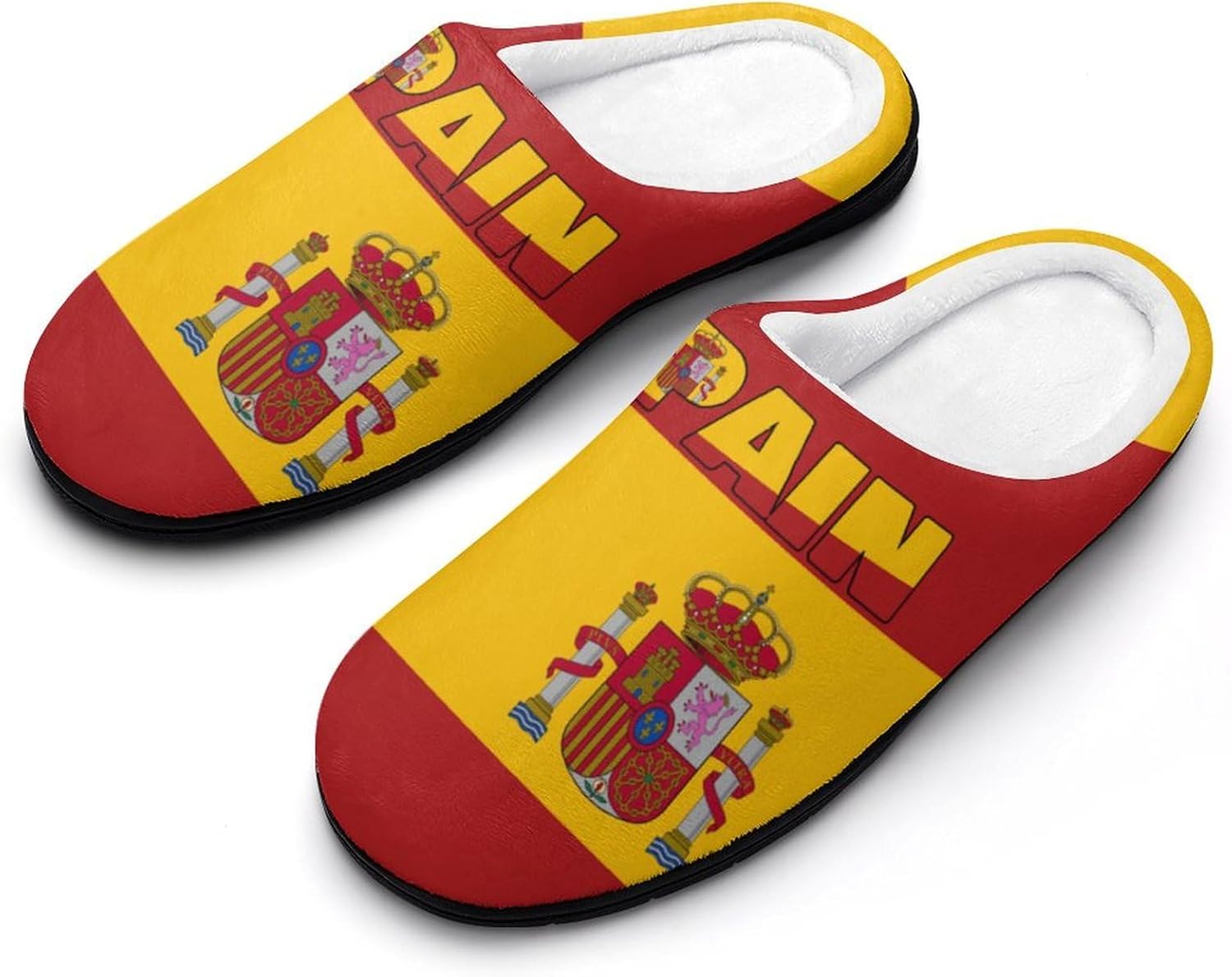 

Испанский флаг, испанские хлопковые тапочки для дома, женские и мужские, сохраняющие тепло, противоскользящие, зимние, с меховой подкладкой Csqdfbhd, желтый