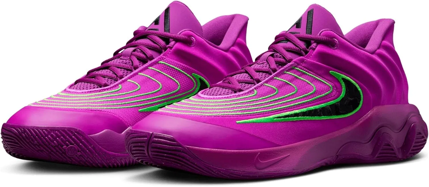 Баскетбольные кроссовки NIKE Giannis Immortality 4M, Hyper Violet Green Strike Bold Berry Black — фото 2