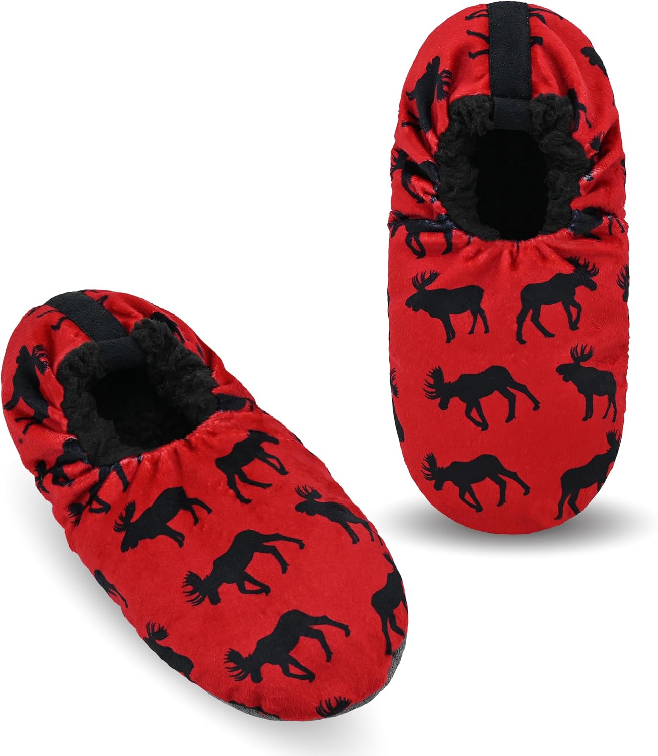 

Мужские носки-тапочки Keyela с противоскользящей подошвой, теплые тапочки-носочки с захватами для мужчин, пушистые домашние тапочки, красный