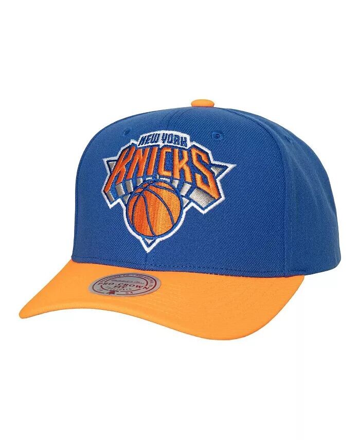 

Мужская сине-оранжевая кепка New York Knicks Soul XL Logo Pro Crown Snapback Mitchell & Ness, синий