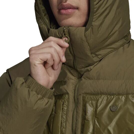 Пуховик adidas Originals, зеленый — фото 4