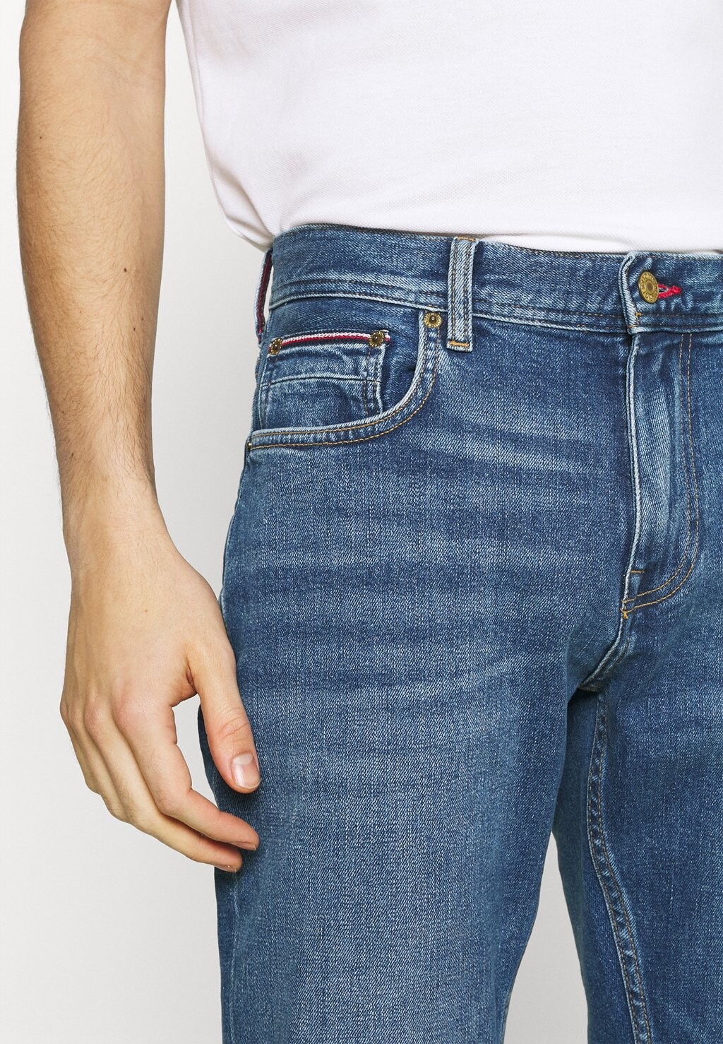 Джинсы-сигареты CORE DENTON STRAIGHT Tommy Hilfiger, бостонский индиго — фото 4
