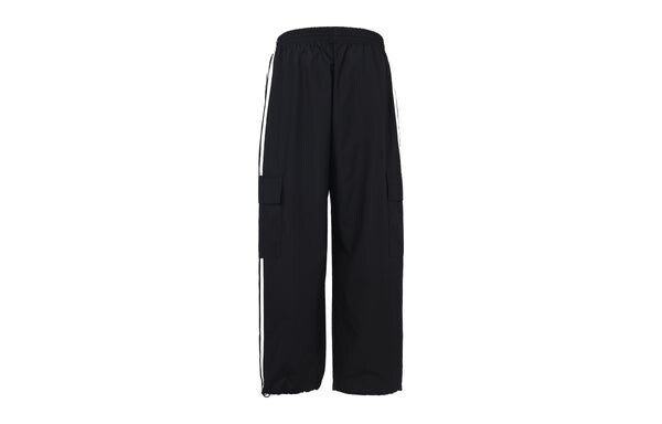 Спортивные штаны adidas originals 3-Stripes Cargo Woven Breathable Running Sports Pants Black, черный — фото 2