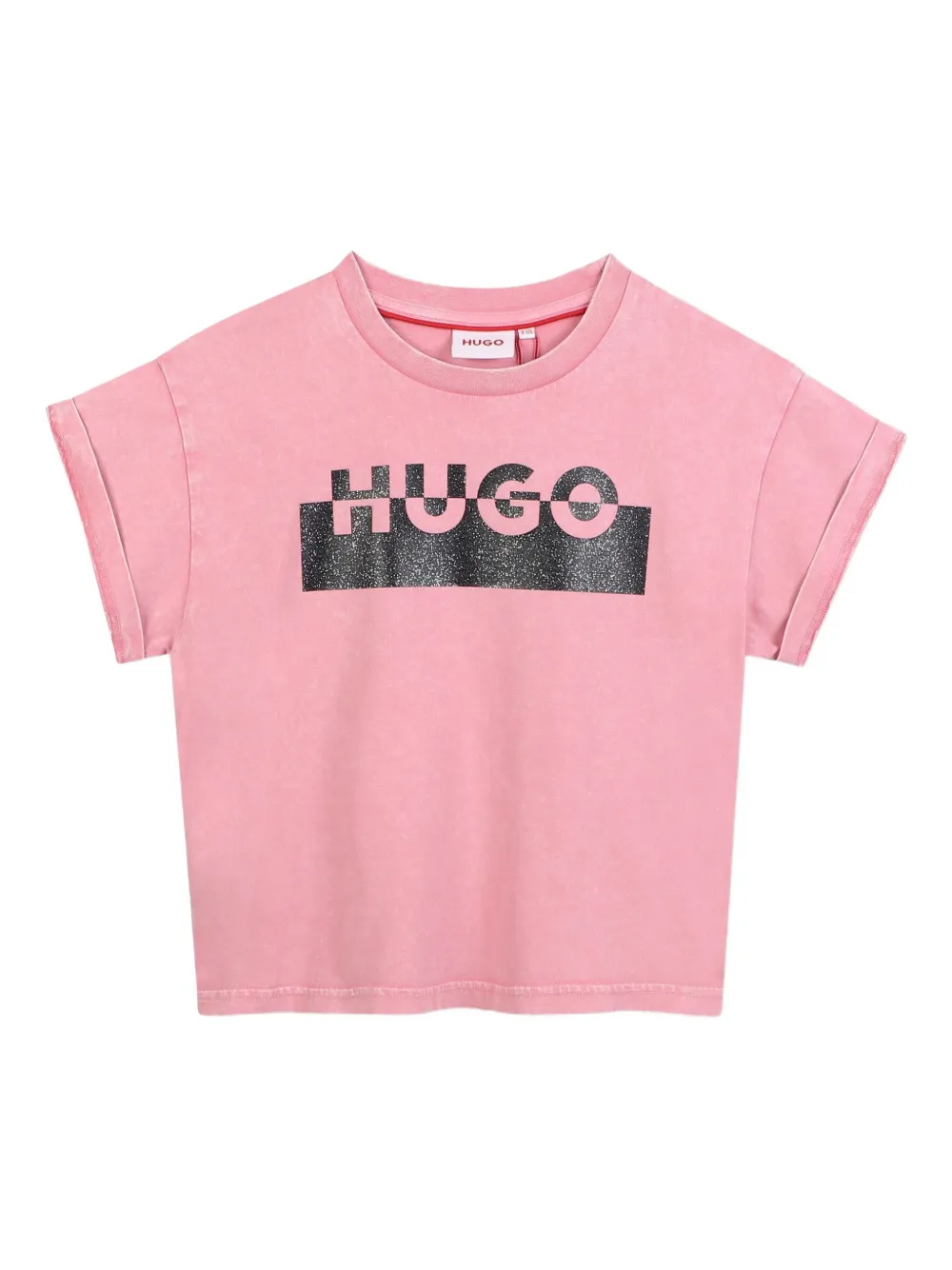 

Футболка с логотипом HUGO KIDS, розовый