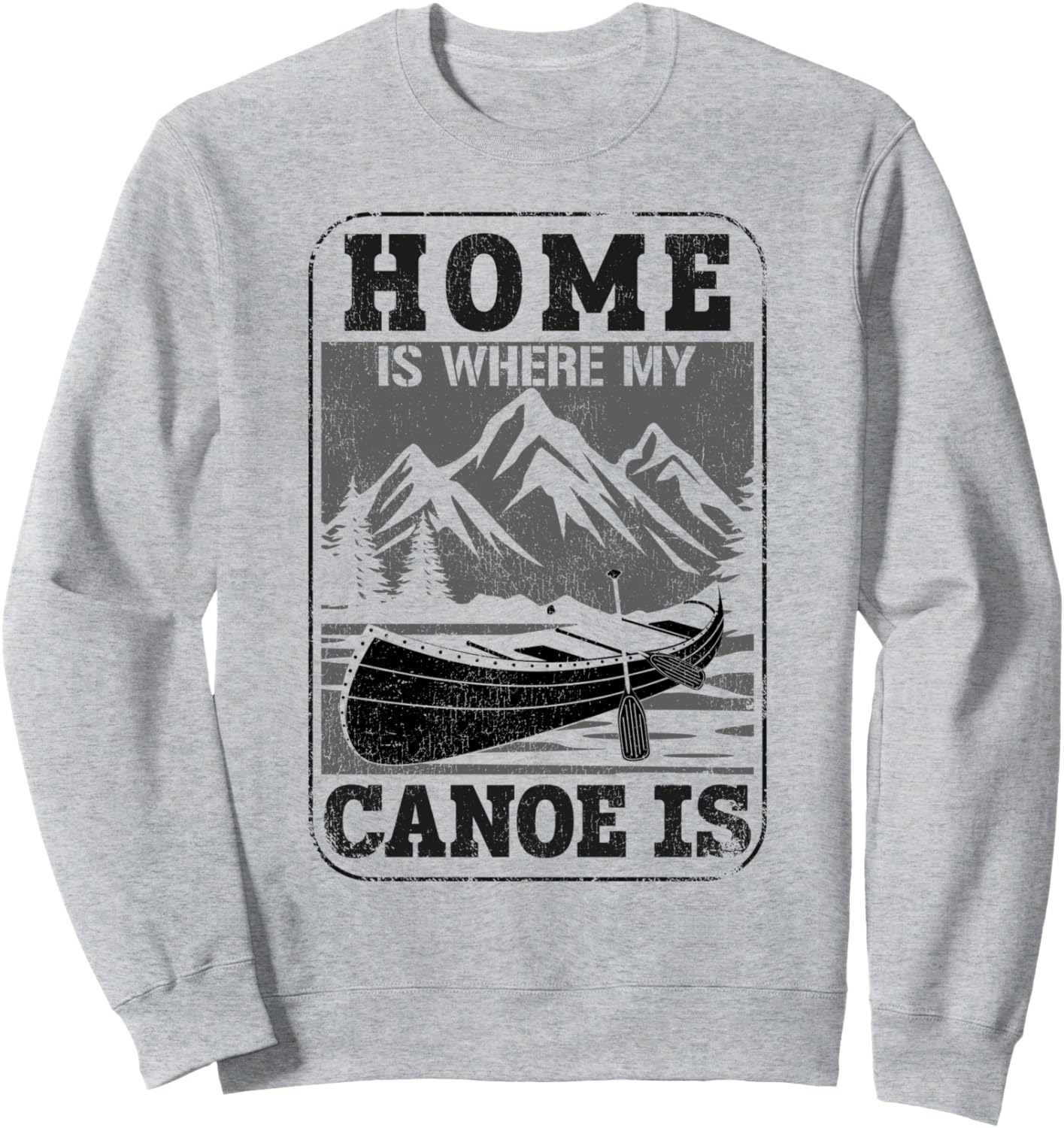 

Винтажная толстовка с надписью Дом там, где моя лодка Paddling Canoe Rower Canoer Rowing Paddler Da0, серый