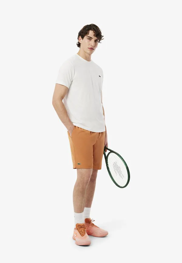 Короткие спортивные шорты Lacoste Sport, Orange-Iy — фото 4