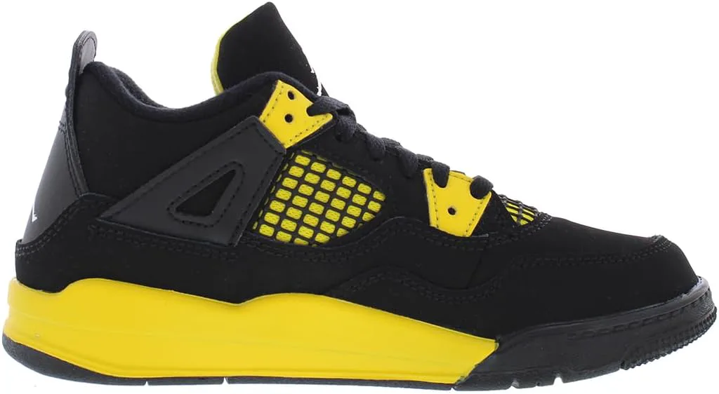 Мужские кроссовки Nike Jordan 4 Retro, размер, черно-белый — фото 2