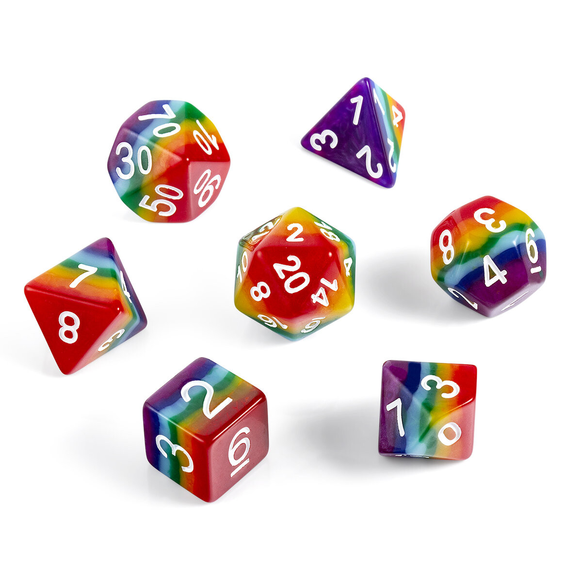 

Набор из 7 кубиков для ролевых игр Proud Rainbow Lgbt RGFK