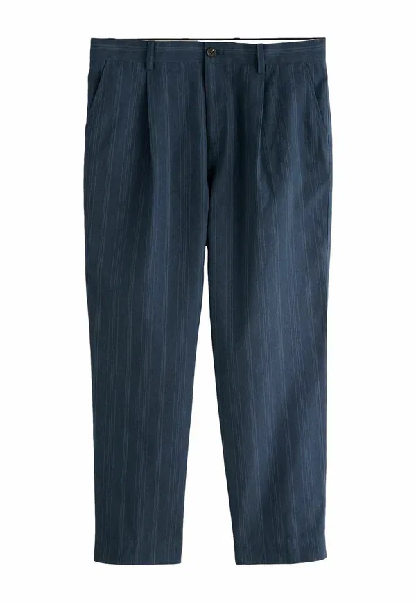 Брюки Regular fit textured stripe Next, цвет темно-синий — фото 4