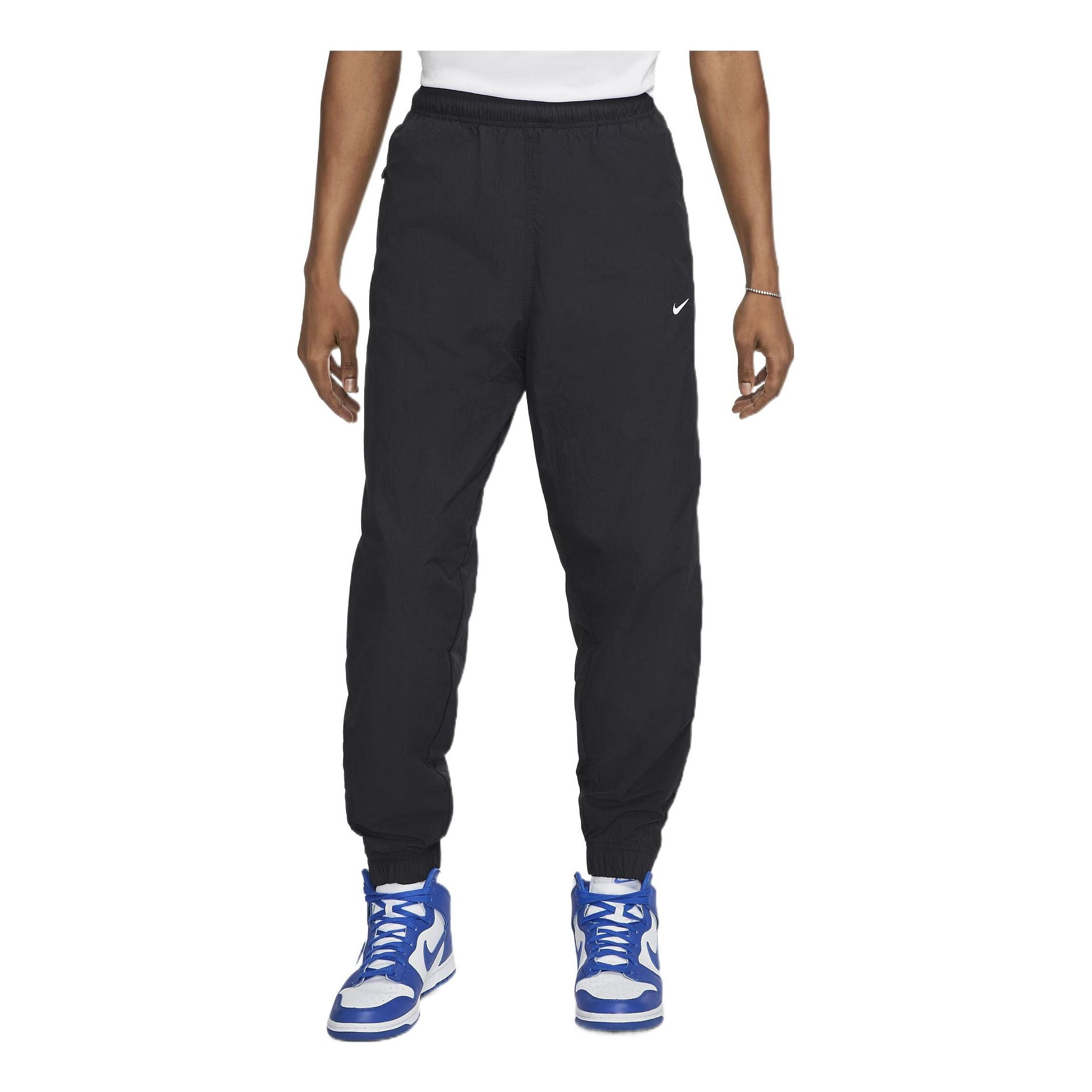 

Спортивные брюки Men's Nike Solid Color Logo Printing Elastic Waistband Bundle Feet Sports Pants/Trousers/Joggers Autumn Black DQ6572-010