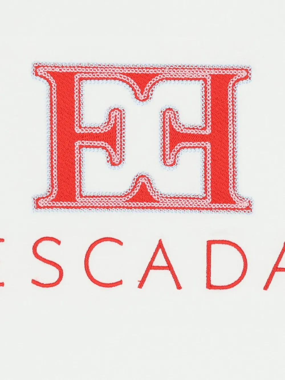 Укороченная футболка с вышивкой Escada Kids, белый — фото 3