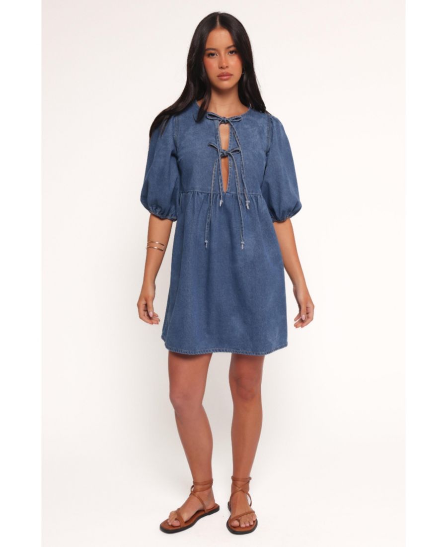 

Женское мини-платье Romana с завязками спереди Petal and Pup, Dark denim