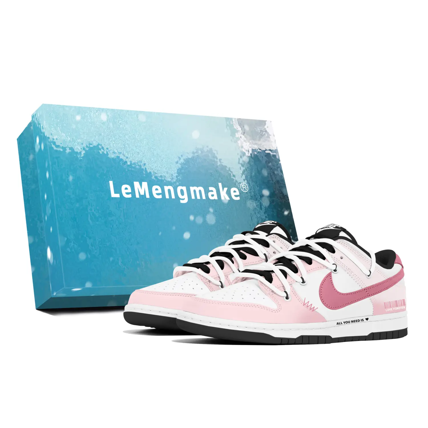 

Nike Кроссовки для скейтбординга Dunk, износостойкие, низкие, мужские, розовые