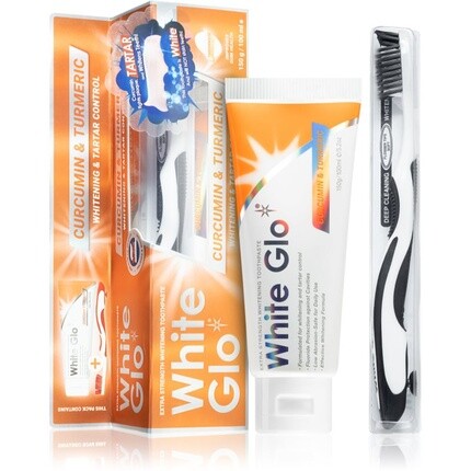 

White Glo Зубная паста Curcumin Turmeric Whitening 150 г/100 мл с зубной щеткой