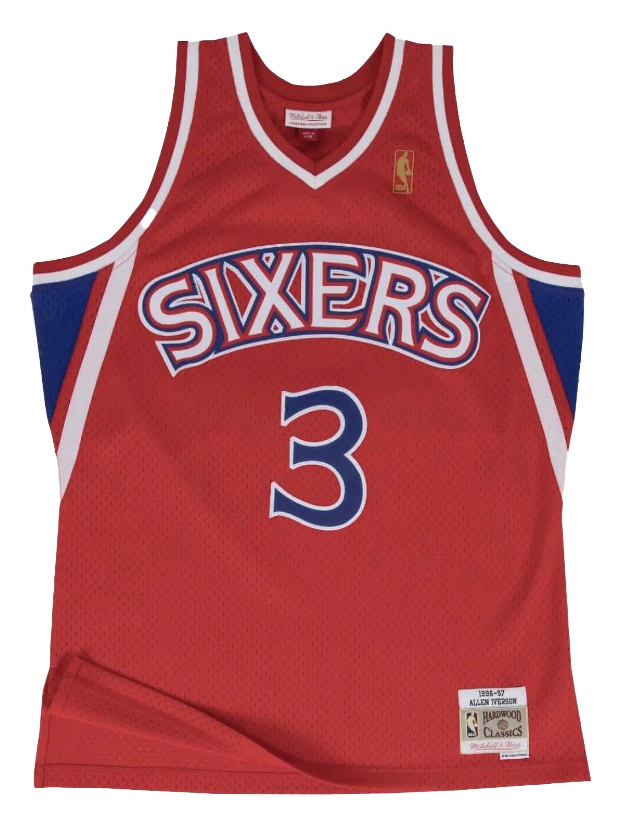 

Топ 76ers 96 Allen Iverson Swingman Road из коллаборации с NBA Mitchell & Ness, красный