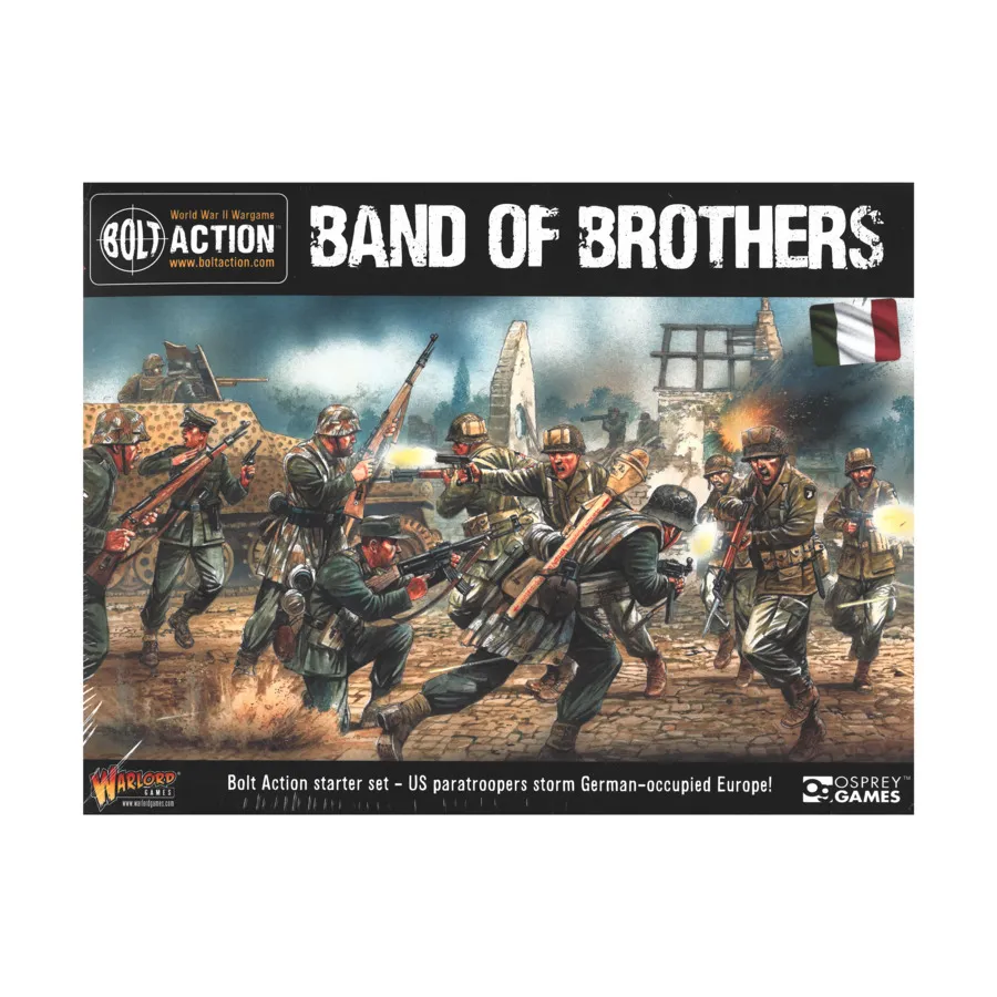 

Стартовый набор Band of Brothers, посвященный Второй мировой войне (издание на итальянском языке), Bolt Action - US Airborne (28mm)