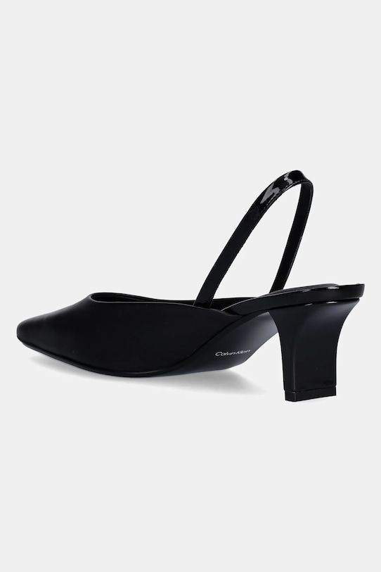 Кожаные туфли-лодочки HEEL SLING PUMP 50 - LTH Calvin Klein, черный — фото 3