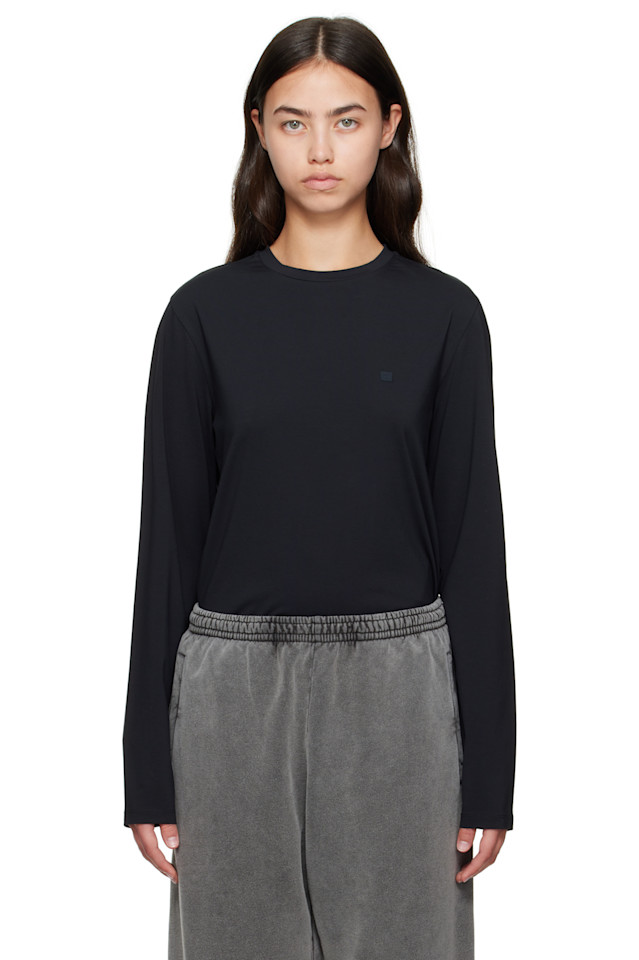 

Футболка с длинным рукавом стандартного кроя Acne Studios, черный