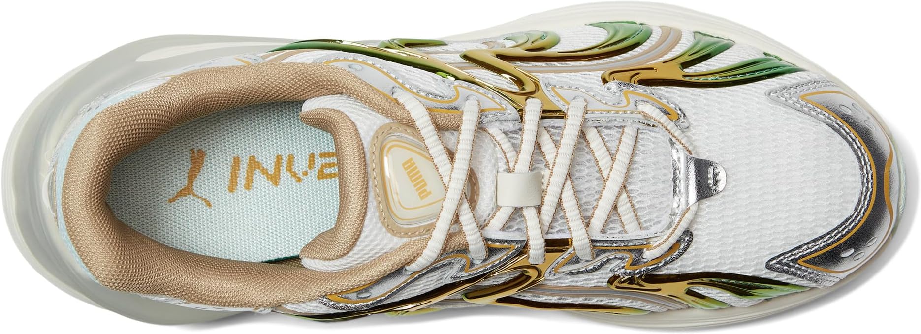 Кроссовки PUMA Inverse Sneakers, Warm White/Archive Gold — фото 2