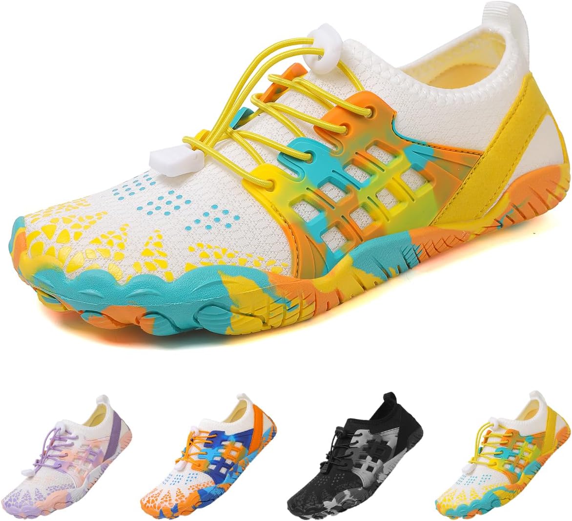 

Камуфляжные водные туфли для мужчин и женщин, обувь для плавания, быстросохнущие водные носки, подходящие для пеших прогулок, серфинга, катания на лодках, йоги и активного отдыха на воде Suxiaur, желтый