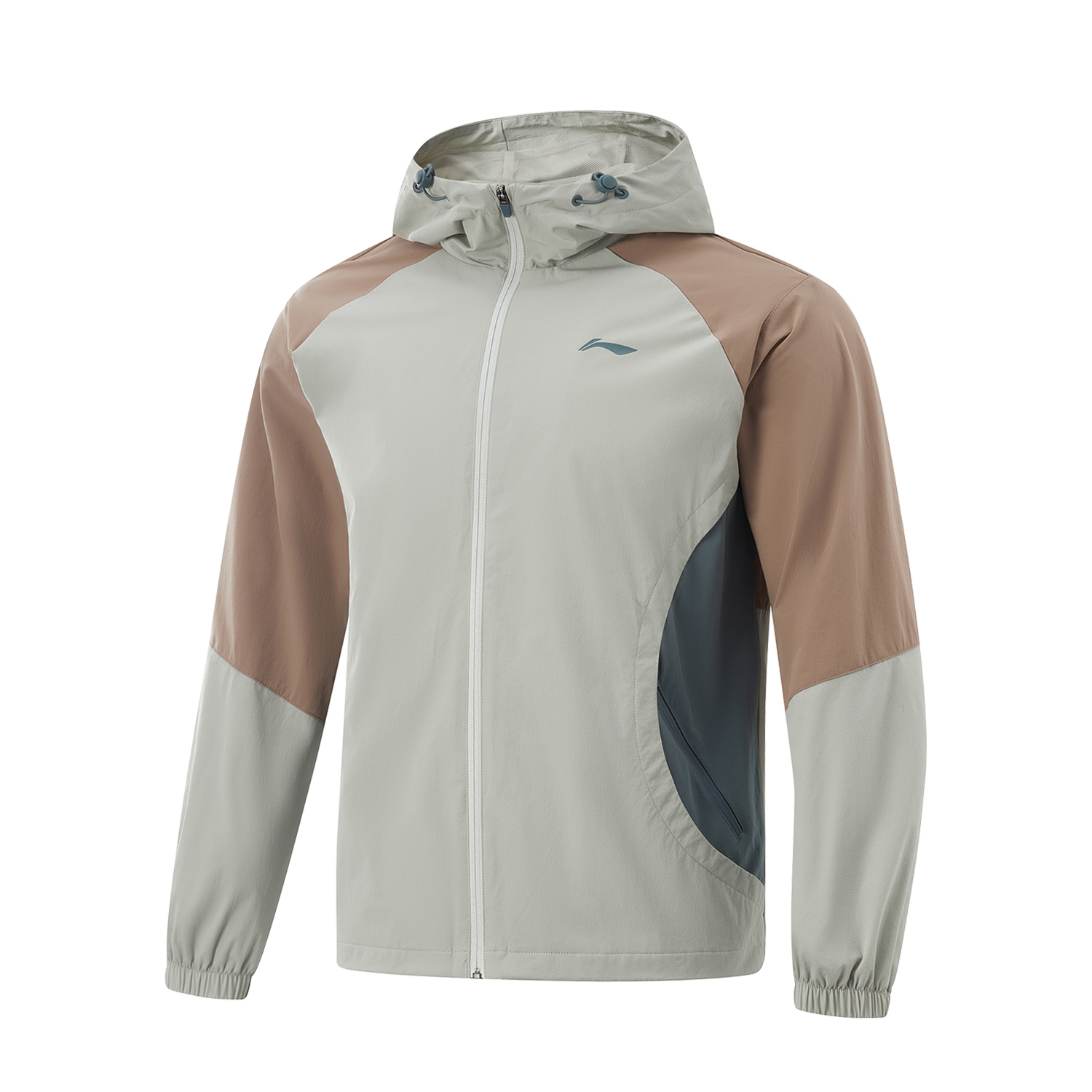 

LINING Тренч мужской пыльно-зеленый коричневый, Dusty Gray Green/Brown Mud Brown