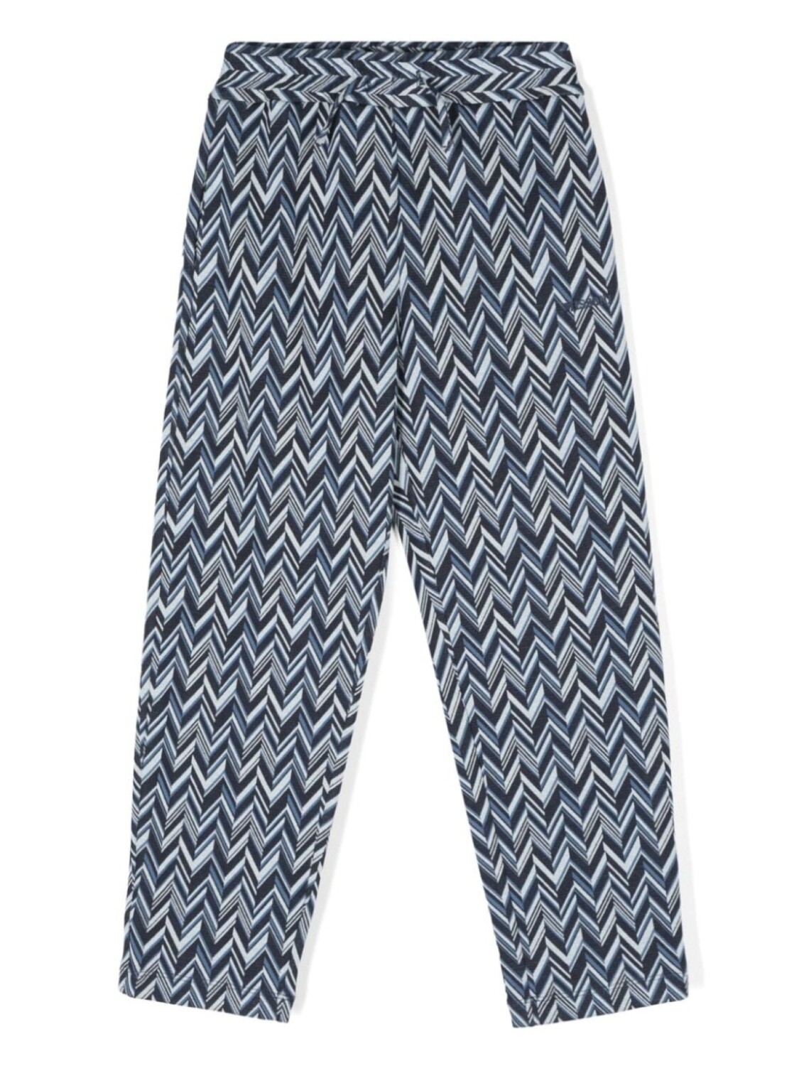 

Missoni Kids брюки с узором в елочку, синий