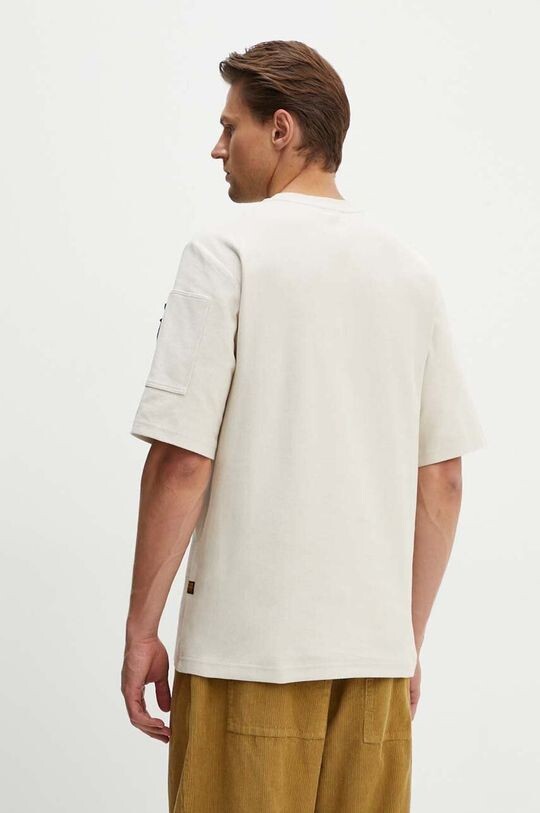 

Хлопковая футболка G-Star Raw, бежевый