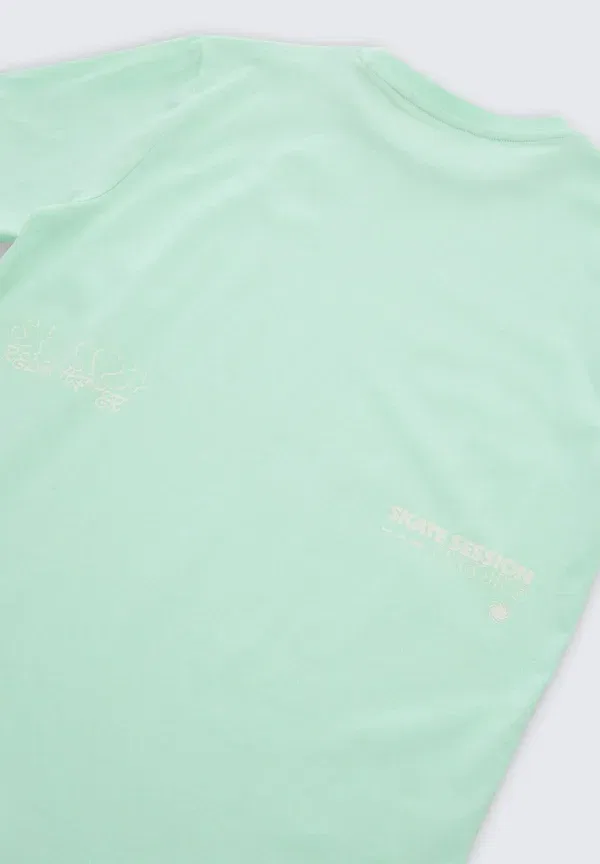 Футболка Tom Tailor T-shirt mit print basic t-shirt, мягкий сахарно-зеленый — фото 3
