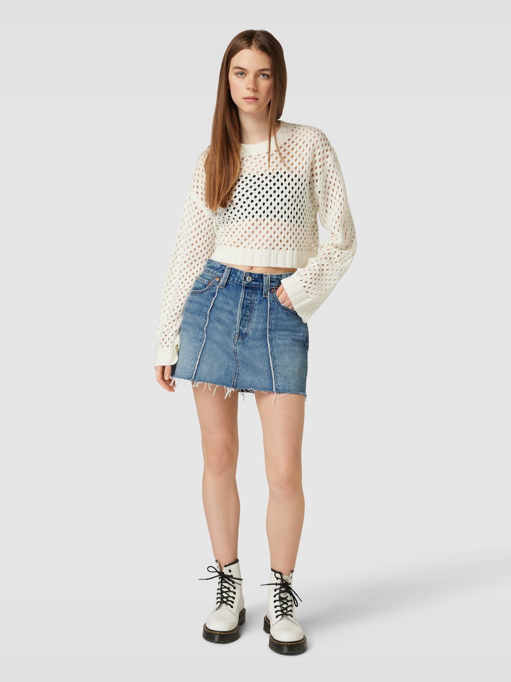 

Джинсовая юбка с бахромой Levi's