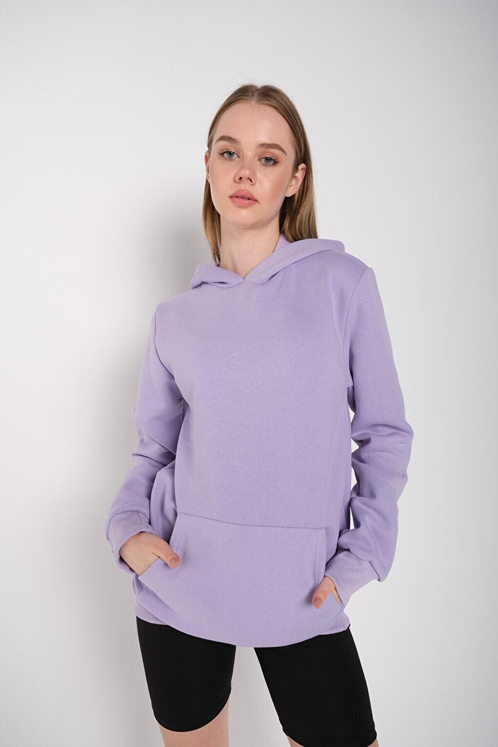 

Женская толстовка с капюшоном оверсайз PURPLE 000 Trendseninle