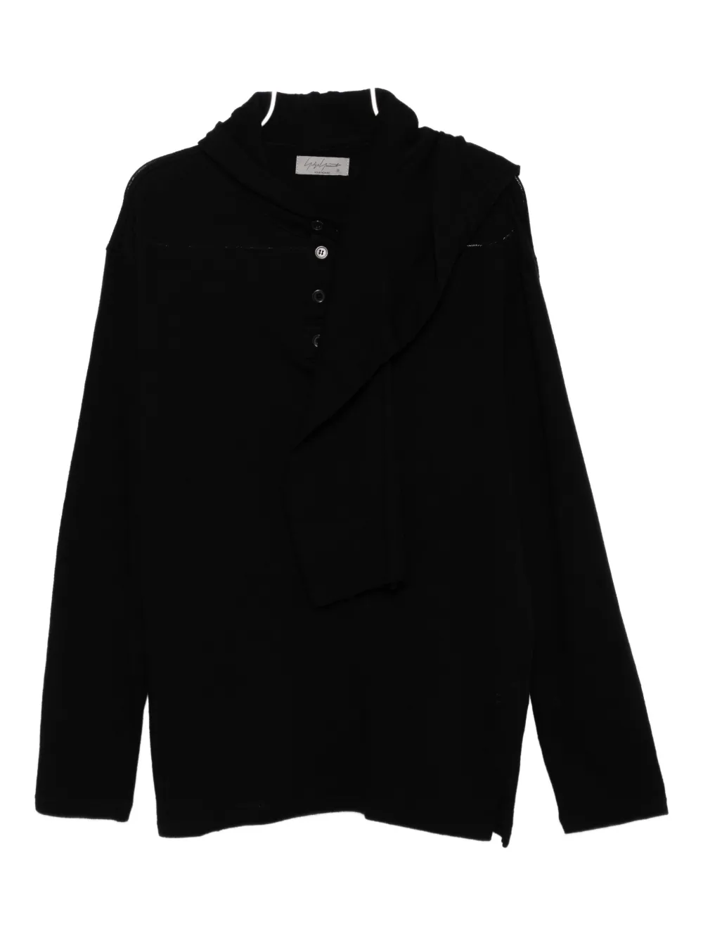 

Футболка с длинными рукавами Yohji Yamamoto, черный