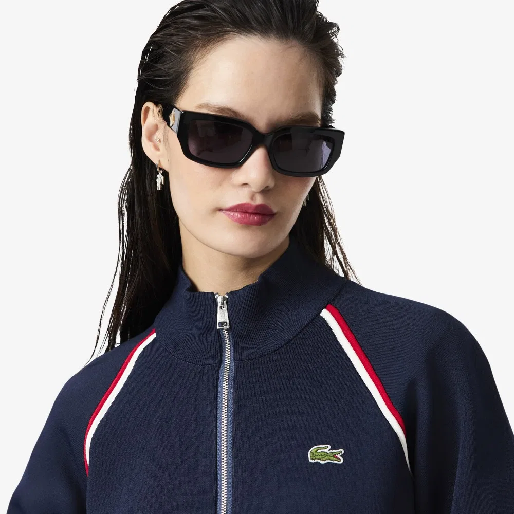 Джемпер Lacoste двусторонний на молнии, тёмно-синий — фото 2