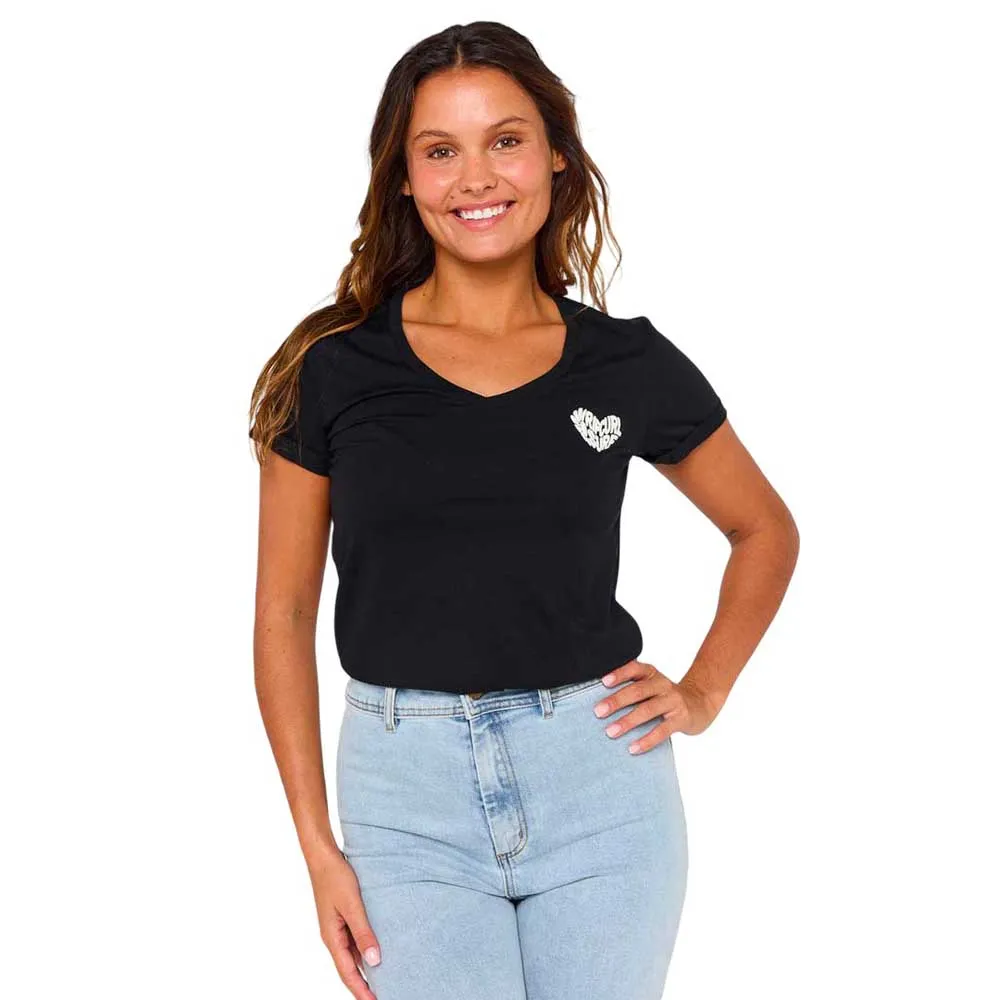 

Футболка Rip Curl Heart short sleeve v neck, черный