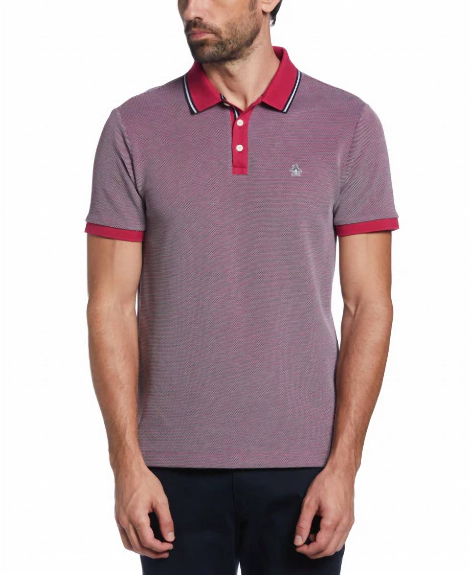 

Рубашка поло Birdseye цвета сангрия Original Penguin, цвет sangria