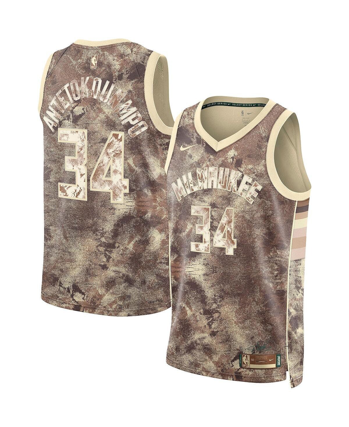 

Мужская и женская майка Яннис Адетокунбо Браун Милуоки Бакс Select Series Swingman Nike