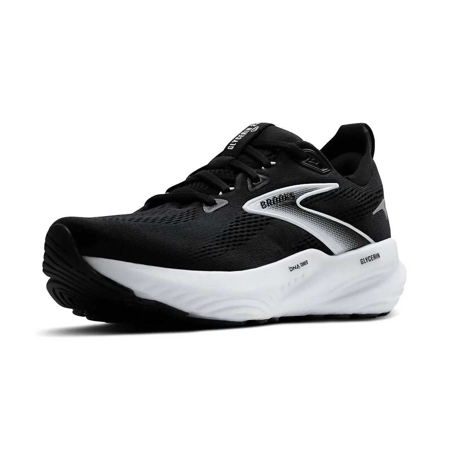 BROOKS Мужские беговые кроссовки Glycerin GTS 22, черно-серо-белые — фото 3