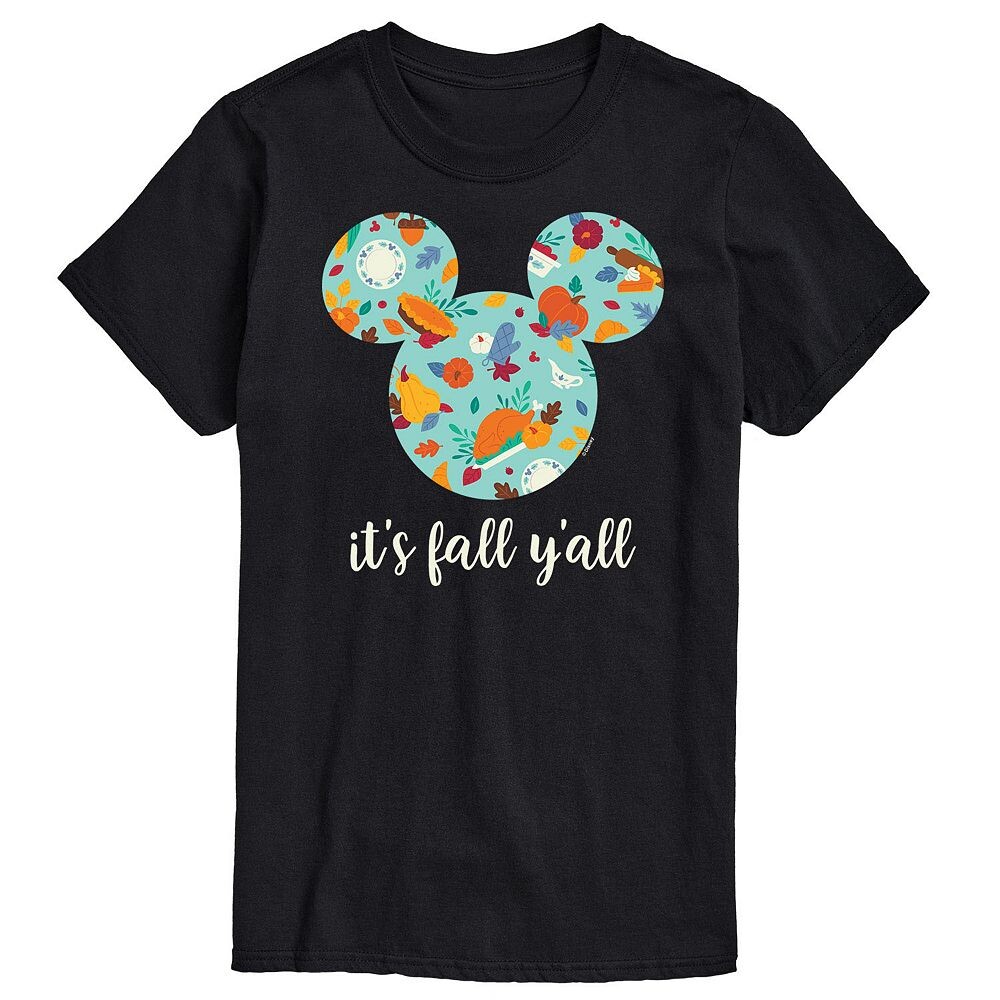 

Мужская футболка с рисунком Микки Мауса Disney's It's Fall Y'all, черный