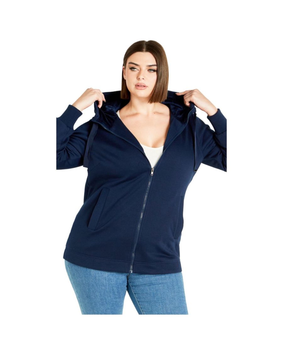 

Женская флисовая куртка Felicity на молнии с капюшоном AVENUE, Navy