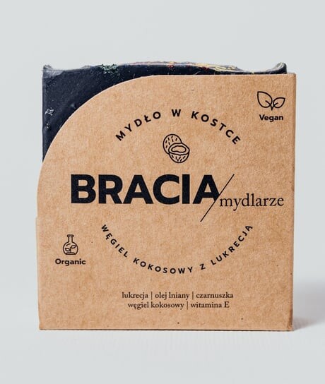 

Кокосовый уголь с лакричным мылом, Bracia Mydlarze