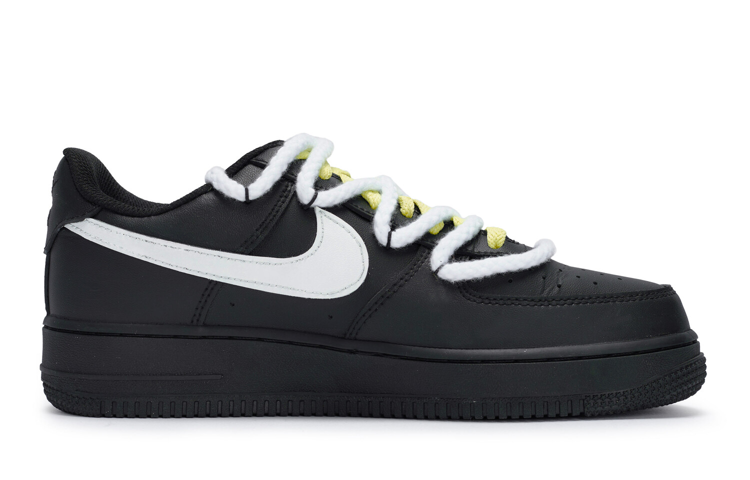 Кроссовки Nike Air Force 1 Skateboarding Shoes Unisex Low-top White/Yellow, белый/черный — фото 3